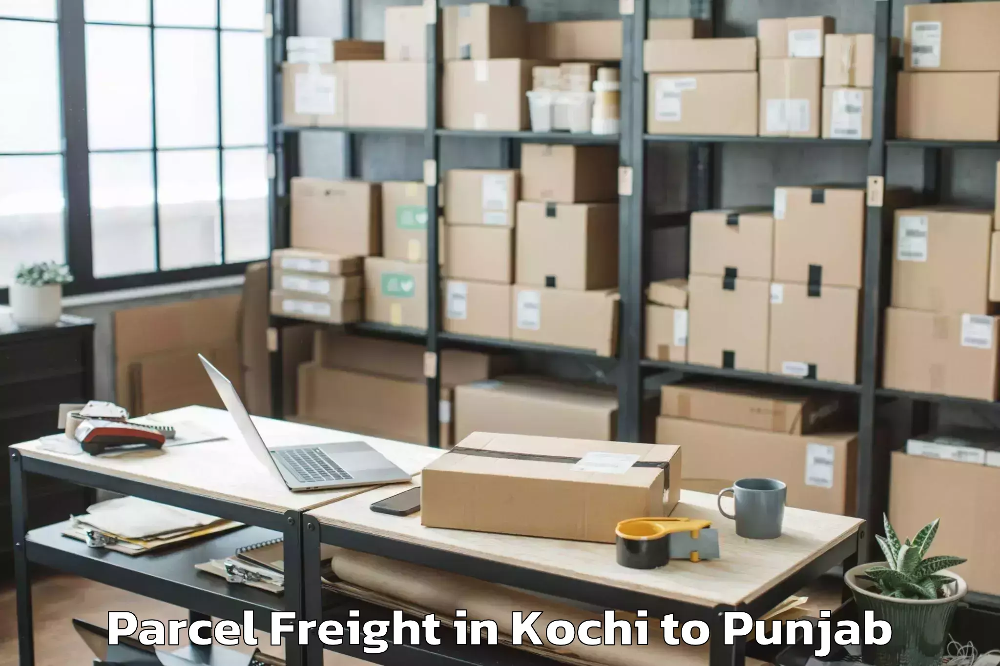 Easy Kochi to Mukerian Parcel Freight Booking